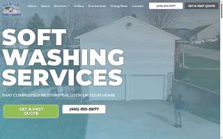 Gentle Pressure Roof and Exterior Cleaning website