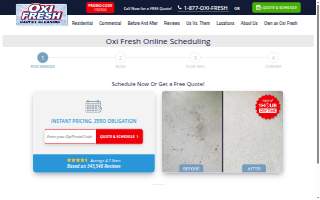 Oxi Fresh Carpet Cleaning website