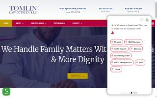 Tomlin Law Offices LLC of Landover website