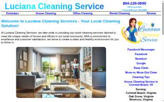 Luciana Cleaning Service website