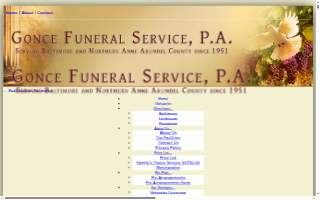 Gonce Funeral Service P.A. of Linthicum website