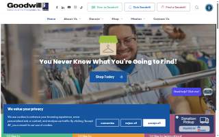 Goodwill Retail Store and Donation Center website