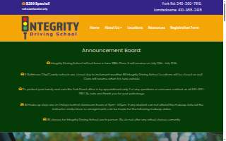Integrity Driving School (Lansdowne Location) of Linthicum website