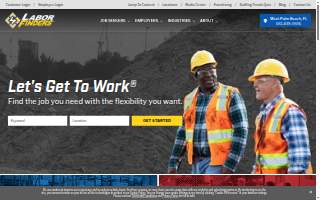 Labor Finders Baltimore website