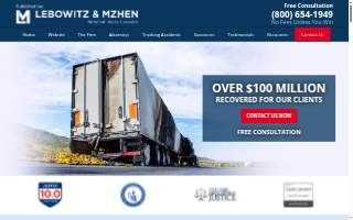 Lebowitz & Mzhen Personal Injury Lawyers website