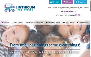 Linthicum Pediatrics website