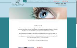 Maryland Glaucoma and Eye Care website