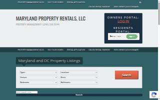 Maryland Property Rentals, LLC website