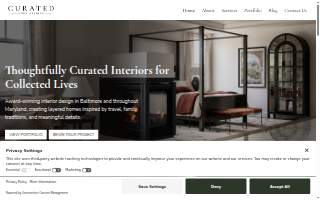 Curated Home Designs website