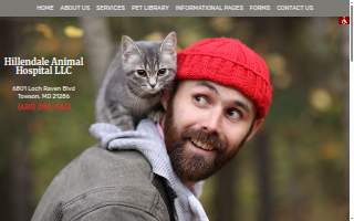 Hillendale Animal Hospital website