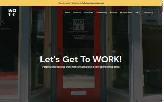 WORK Printing and Graphics website
