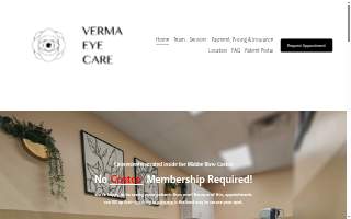Verma Eye Care website