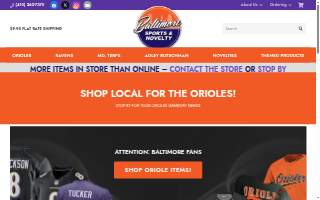Baltimore Sports & Novelty of Milford Mill website