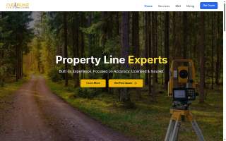 ClearLine Land Surveyors of Milford Mill website