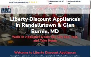 Liberty Discount Appliances of Milford Mill website