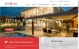 New Line Title & Escrow Company of Milford Mill website