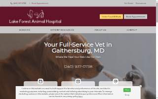 Lake Forest Animal Hospital website