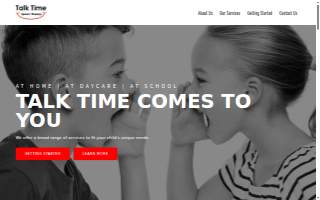 Talk Time Speech Therapy of Montgomery Village website