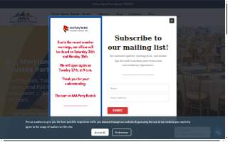 AAA Party Rentals of New Carrollton website