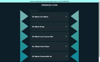 Dr. Wash website