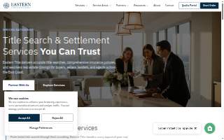 Eastern Title and Settlement website