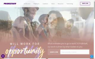 PrideStaff website