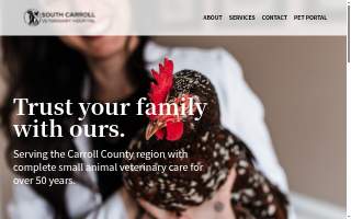 South Carroll Veterinary Hospital website