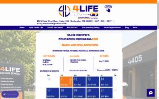 4Life Driving School of North Bethesda website