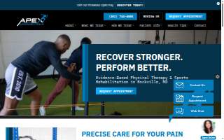 Apex Performance Therapy website