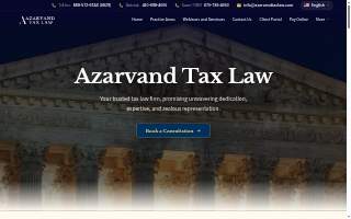 Azarvand Tax Law website