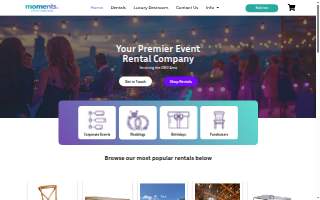 Moments Party Rentals of North Bethesda website