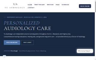 Yu Audiology of North Bethesda website