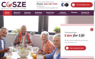 Cosze Health Assisted Living website