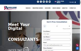 Auxilium Technology – Web Design & Local SEO Agency in Maryland, USA website