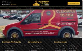 Cleaners To You website