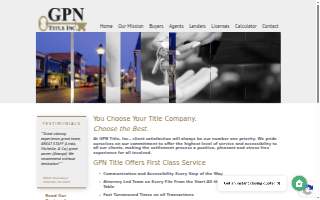 GPN Title, Inc. of North Potomac website