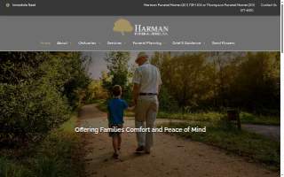 Harman Funeral Home, P.A. website