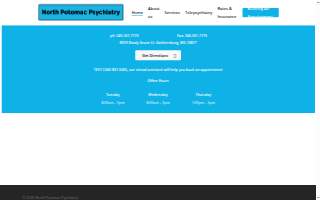 North Potomac Psychiatry website
