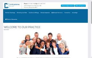North Potomac Smiles website