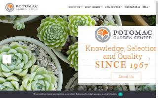Potomac Garden Center website