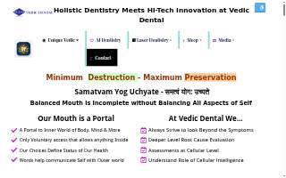 Vedic Dental website