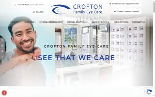 Crofton Family Eye Care website
