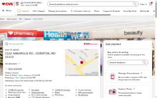 CVS Pharmacy of Odenton website