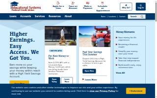 Educational Systems Federal Credit Union of Odenton website