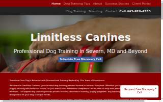 Limitless Canines of Glen Burnie website