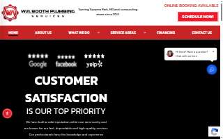 W. A. Booth Plumbing Services llc of Odenton website