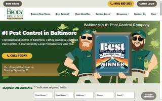 Brody Brothers Pest Control in Rockville website
