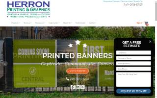 Herron Printing & Graphics of Olney website