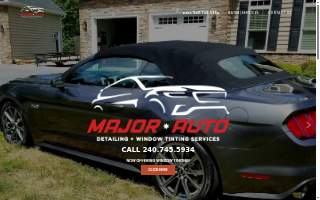 Major Auto Detailing & Window Tinting website