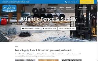 Atlantic Fence and Supply website